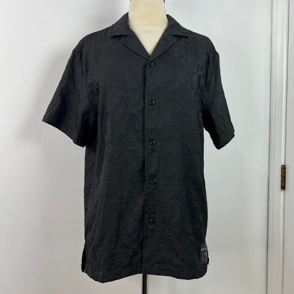 Hello Kitty 50th Anniversary Forever21 Black Y2K Pop Shirt Button Down Size S - Picture 4 of 14